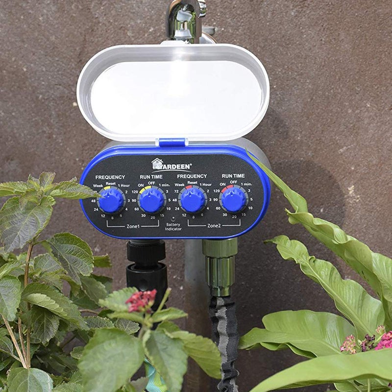 Yardeen Dual Outlet Water Timer Irrigation Controller System, No Water Pressure Required - Image 5